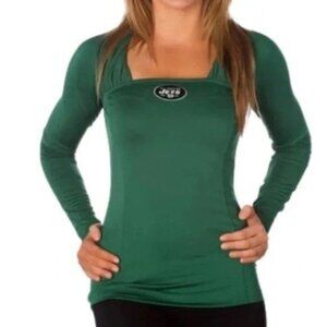 NWT Women's NFL New York‎ JETS Long Sleeve Fitted Top Shirt - Small